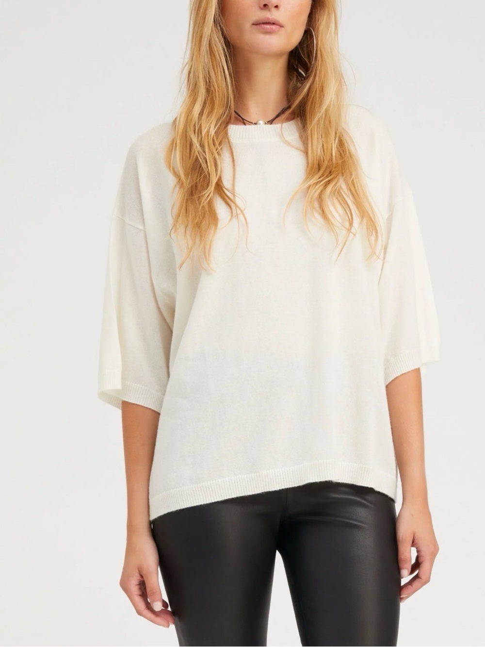 SPRWMN cashmere boxy tee size XL
